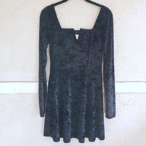 Aeropostale Black Velvet Mini Dress, size M